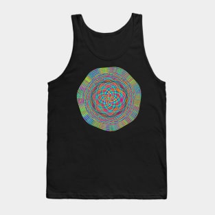 Kaleidoscopic Rainbow Spiral Mandala Tank Top